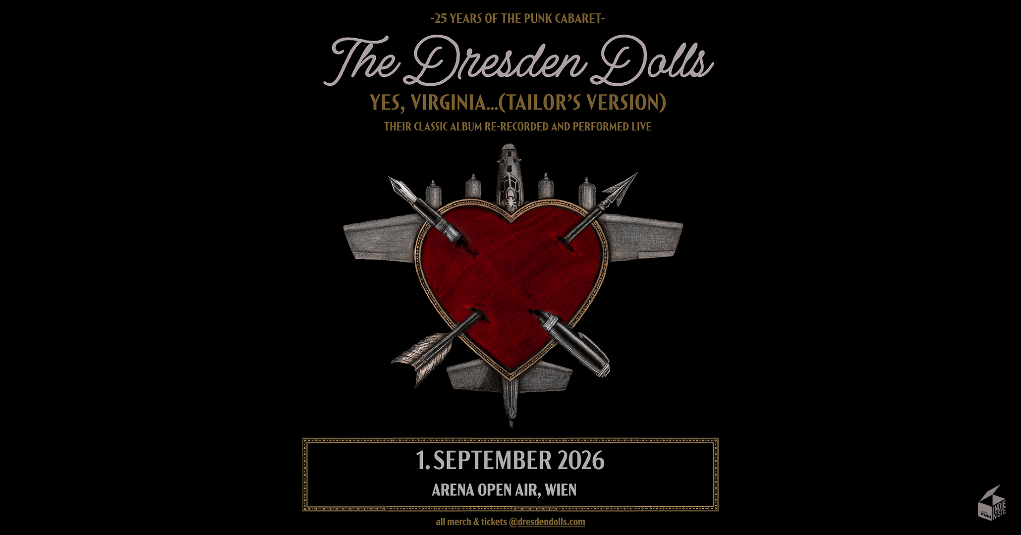 The Dresden Dolls am 1. September 2026 @ Arena Wien - Open Air.
