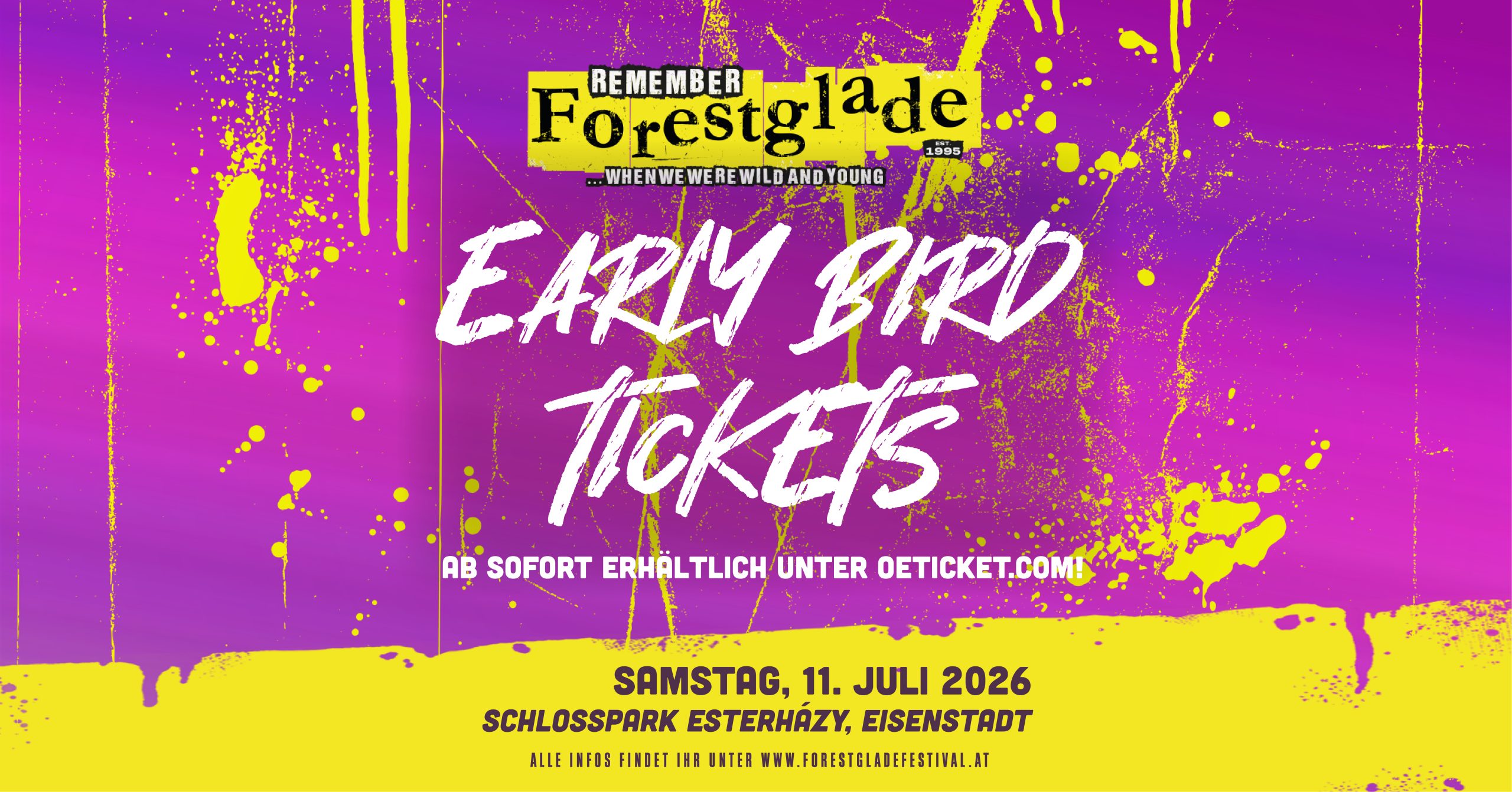 Forestglade 2026 am 11. July 2026 @ Schlosspark Esterházy. Forestglade 2026 am 11. July 2026 @ Schlosspark Esterházy.