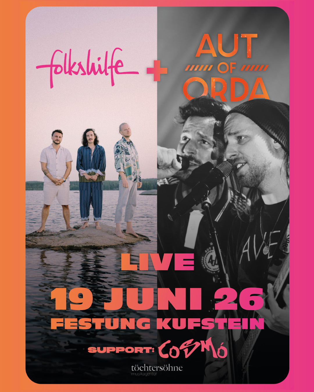 folkshilfe + AUT of ORDA am 19. June 2026 @ Festung Kufstein.