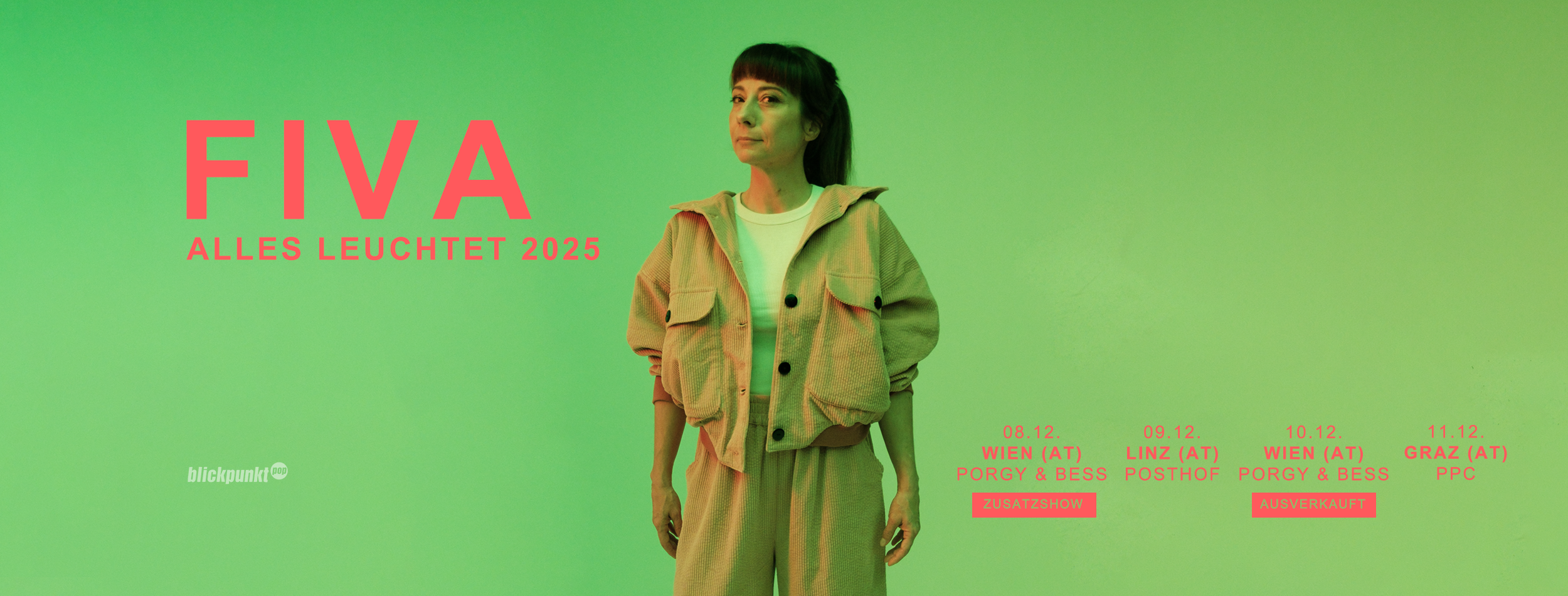 FIVA - Zusatzshow am 8. December 2025 @ Porgy & Bess. FIVA - Zusatzshow am 8. December 2025 @ Porgy & Bess.