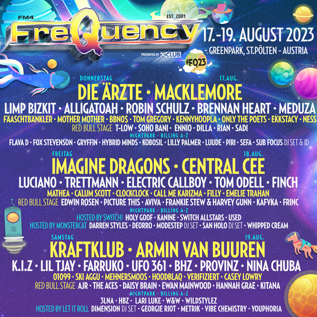 FM4 Frequency Festival 2023 pres. by Raiffeisen Club am 17. August 2023 @ Green Park.