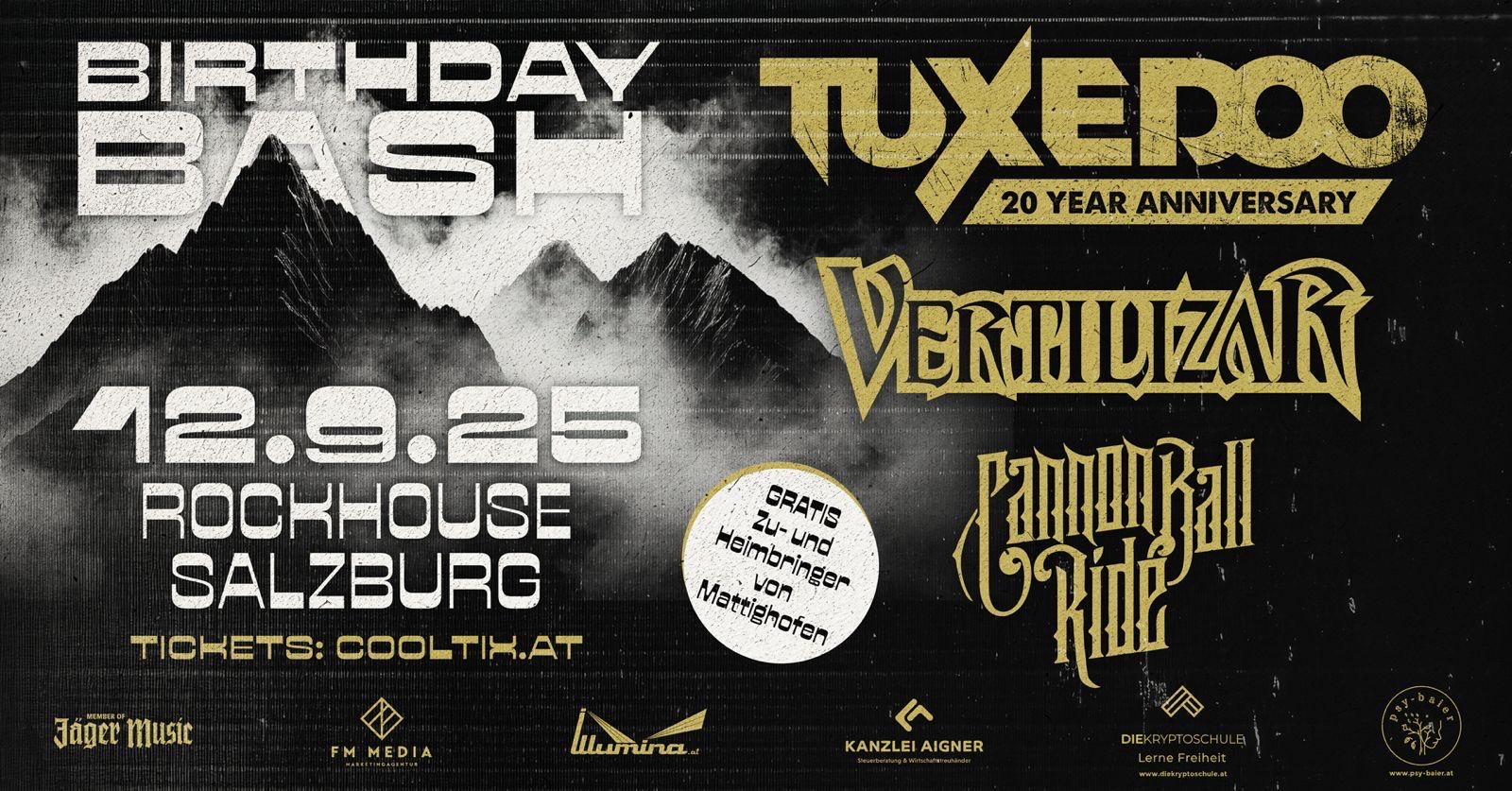 tuXedoo Birthday Bash am 12. September 2025 @ Rockhouse Salzburg. tuXedoo Birthday Bash am 12. September 2025 @ Rockhouse Salzburg.