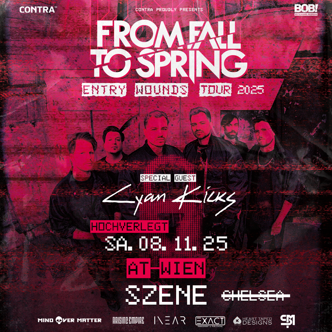 From Fall To Spring am 8. November 2025 @ Szene Wien. From Fall To Spring am 8. November 2025 @ Szene Wien.