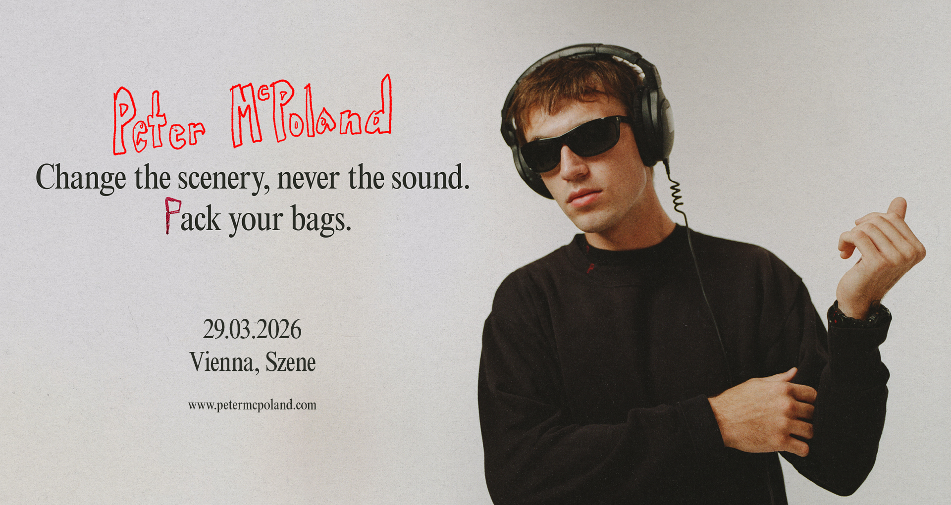 Peter McPoland am 29. March 2026 @ Szene Wien. Peter McPoland am 29. March 2026 @ Szene Wien.