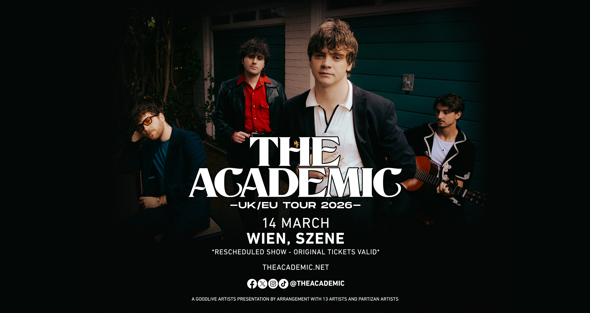 The Academic am 14. March 2026 @ Szene Wien. The Academic am 14. March 2026 @ Szene Wien.