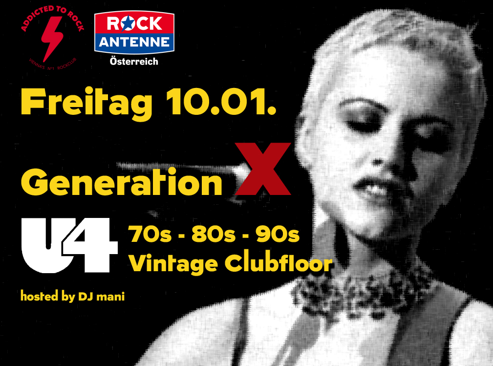 Generation X - U4 Vintage Clubfloor am 10. January 2025 @ U4. Generation X - U4 Vintage Clubfloor am 10. January 2025 @ U4.