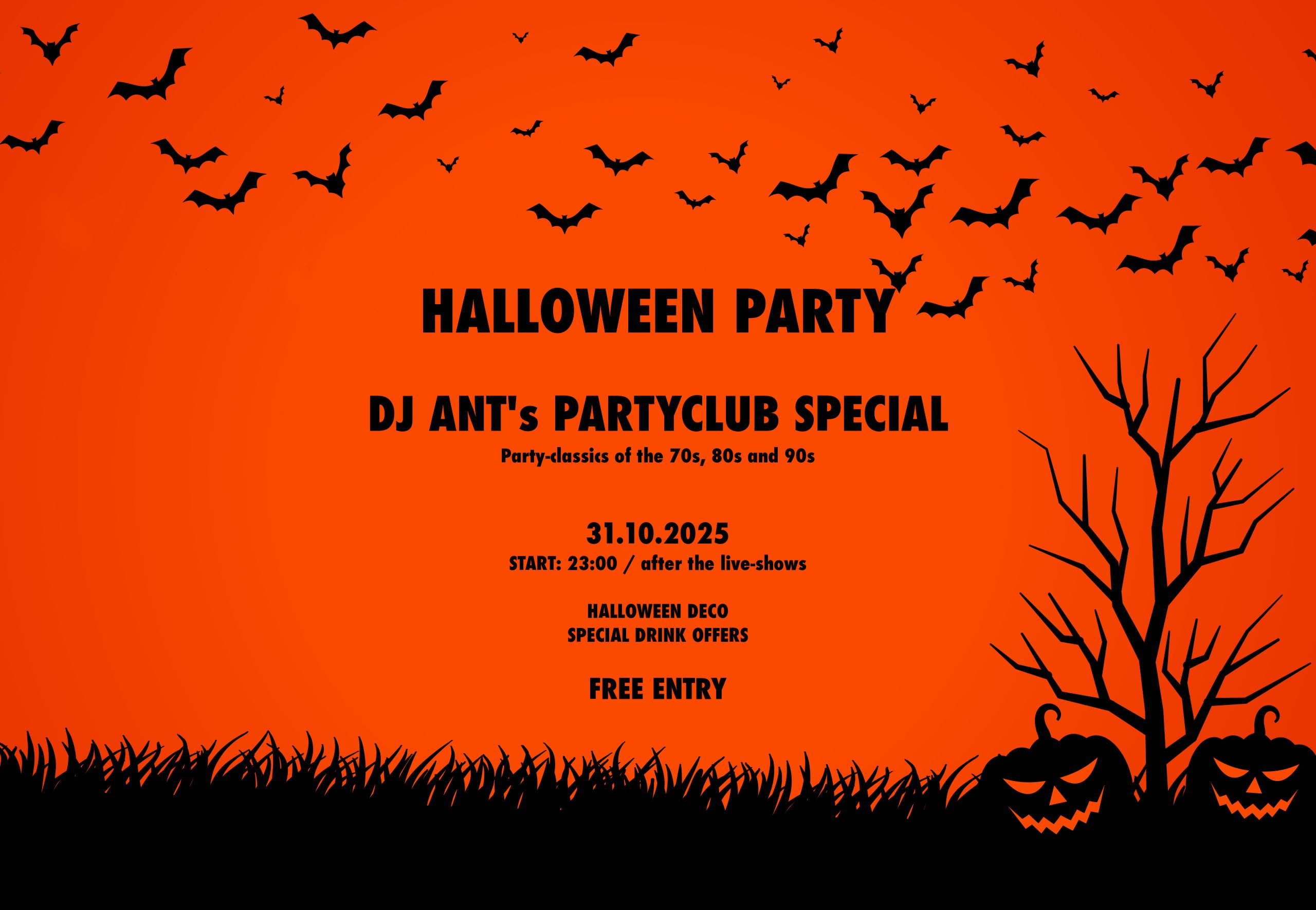 HALLOWEEN PARTY - DJ ANT's PARTYCLUB SPECIAL am 31. October 2025 @ Chelsea. HALLOWEEN PARTY - DJ ANT's PARTYCLUB SPECIAL am 31. October 2025 @ Chelsea.