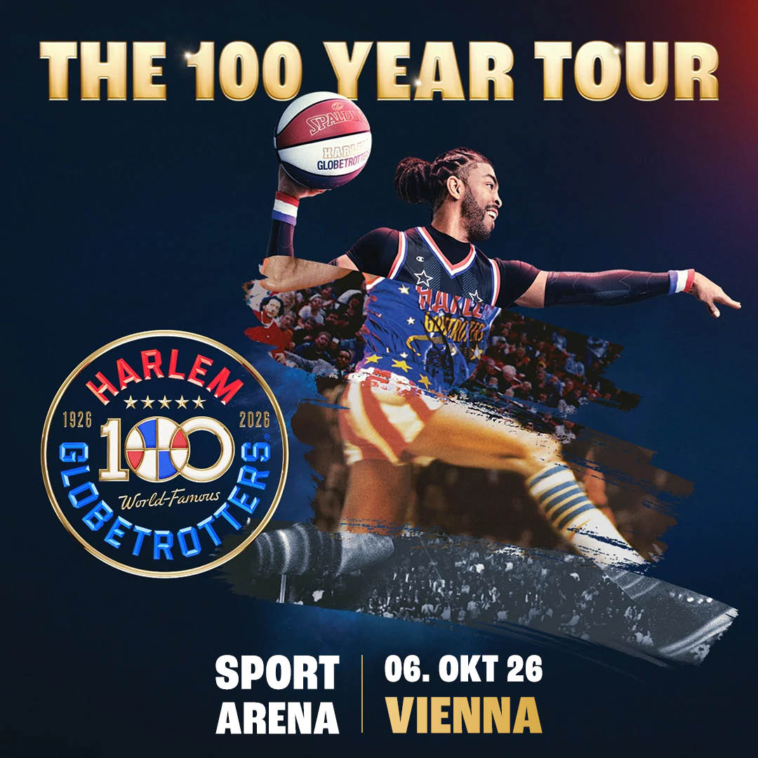 The Harlem Globetrotters am 6. October 2026 @ Sport Arena Wien.