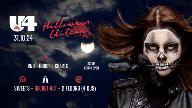U4 Halloween 2024 am 31. October 2024 @ U4. U4 Halloween 2024 am 31. October 2024 @ U4.