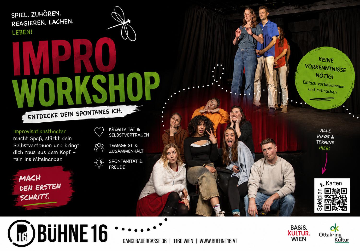 Improvisationstheater Workshop am 26. September 2026 @ Bühne16.