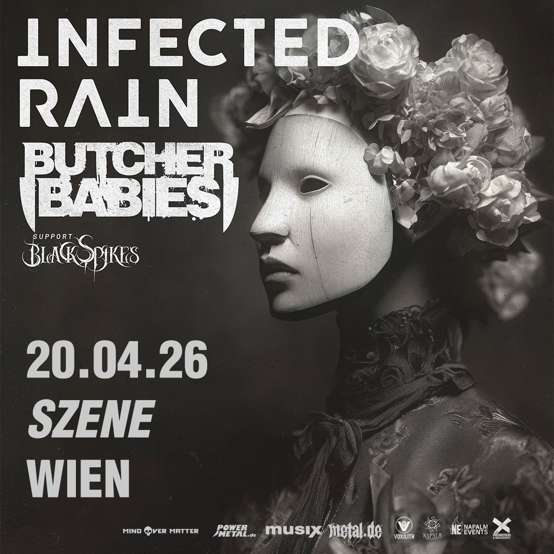 Infected Rain x Butcher Babies am 20. April 2026 @ Szene Wien. Infected Rain x Butcher Babies am 20. April 2026 @ Szene Wien.