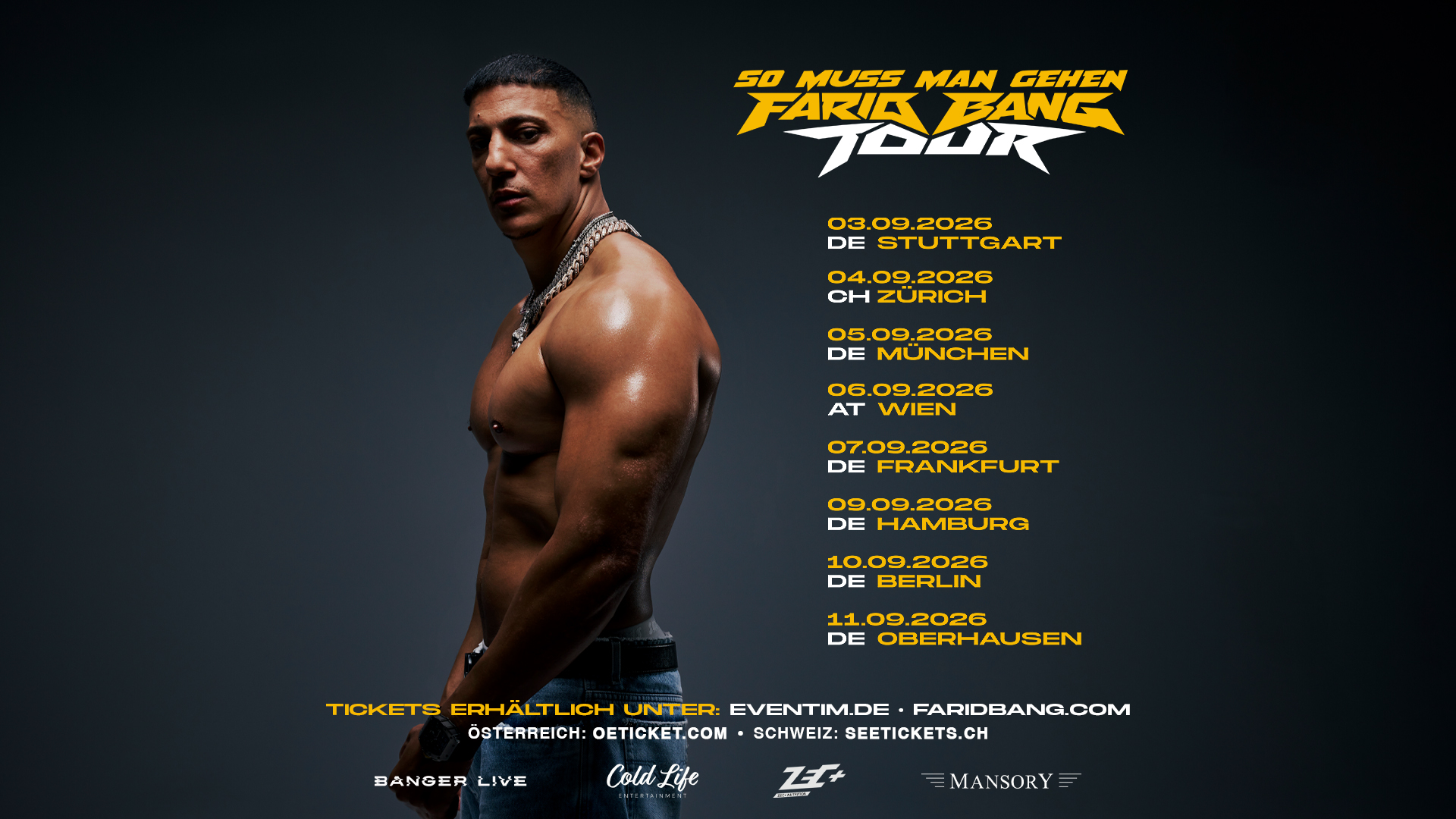 Farid Bang am 6. September 2026 @ SiMM City.