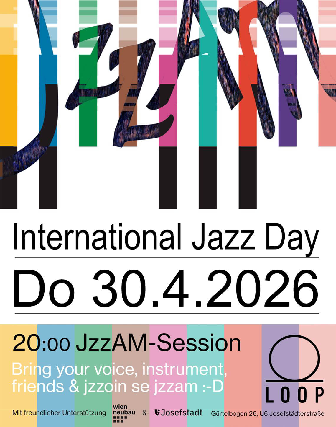 Jzzam – International Jazz Day am 30. April 2026 @ Loop.