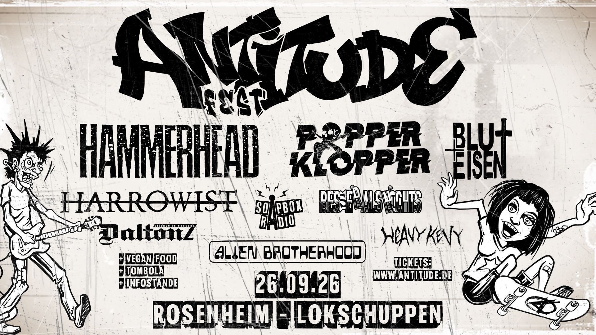 Antitude Fest 2026 am 26. September 2026 @ Lokschuppen Rosenheim.