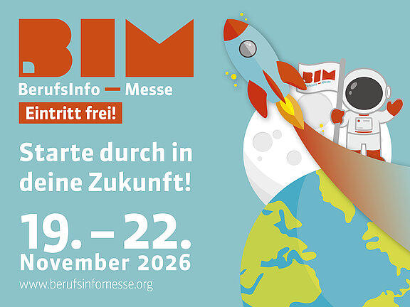BIM BerufsInfo-Messe 2026 am 19. November 2026 @ Messezentrum Salzburg.