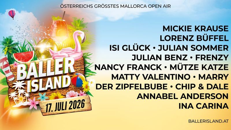BALLER ISLAND 2026 am 17. July 2026 @ Donauinsel.