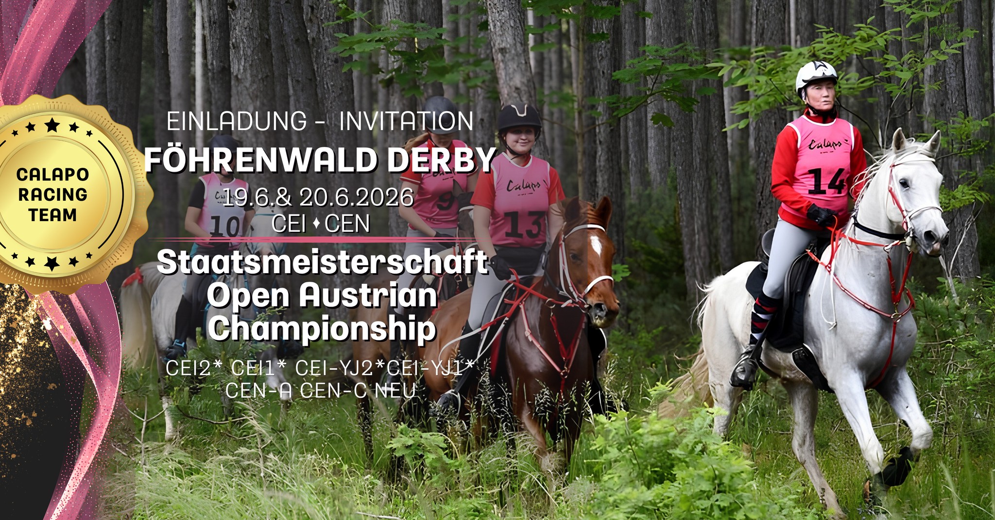 Föhrenwald Derby 2026 Distanzturnier am 19. June 2026 @ High Class Horse Center Weikersdorf.