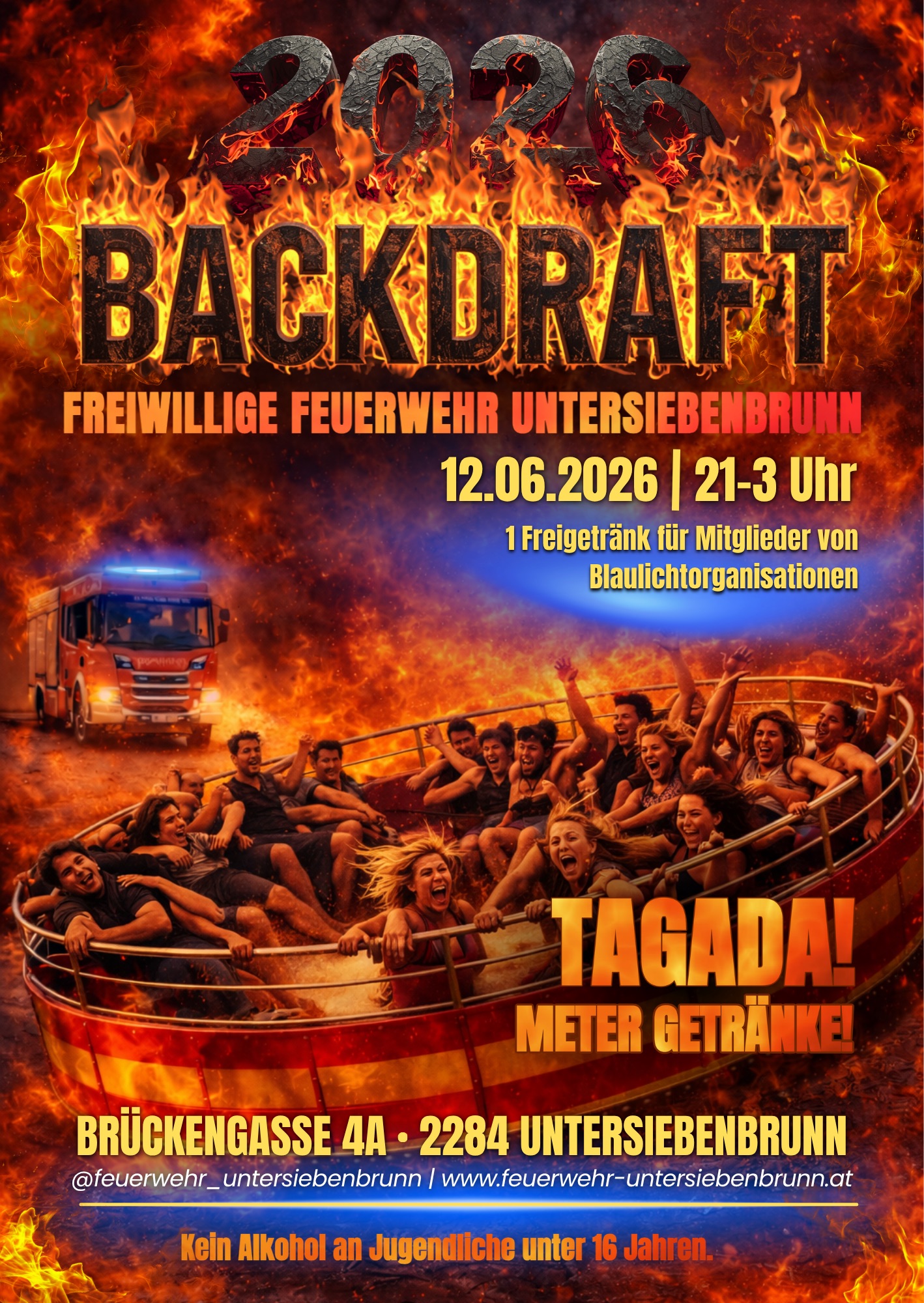 Backdraft 2026 am 12. June 2026 @ Freiwillige Feuerwehr Untersiebenbrunn.