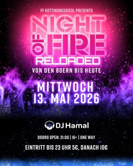 Night Of Fire Vol. XXIII am 13. May 2026 @ Kottingsneusiedl.