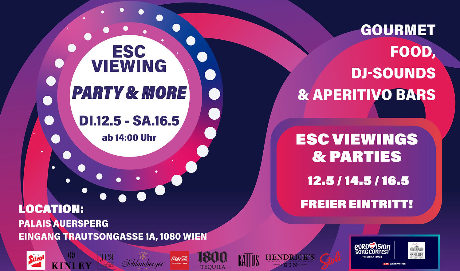 ESC Viewing 2026 am 16. May 2026 @ Palais Auersperg.