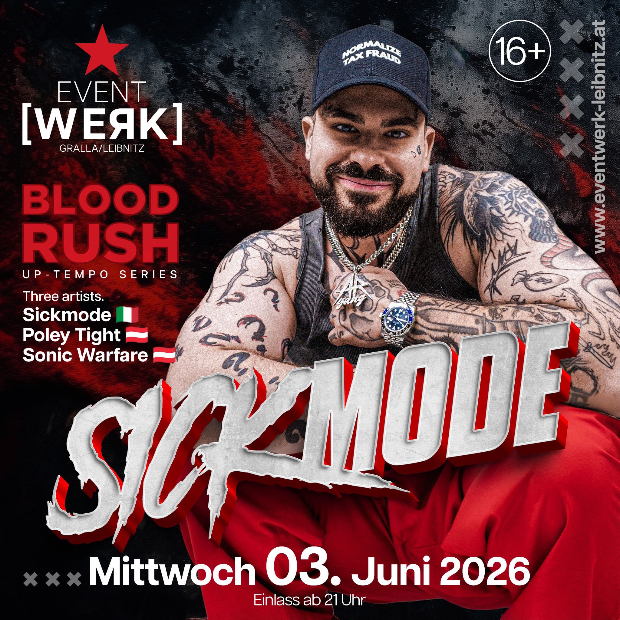 Blood Rush - Up Tempo Series am 3. June 2026 @ Eventwerk Gralla.