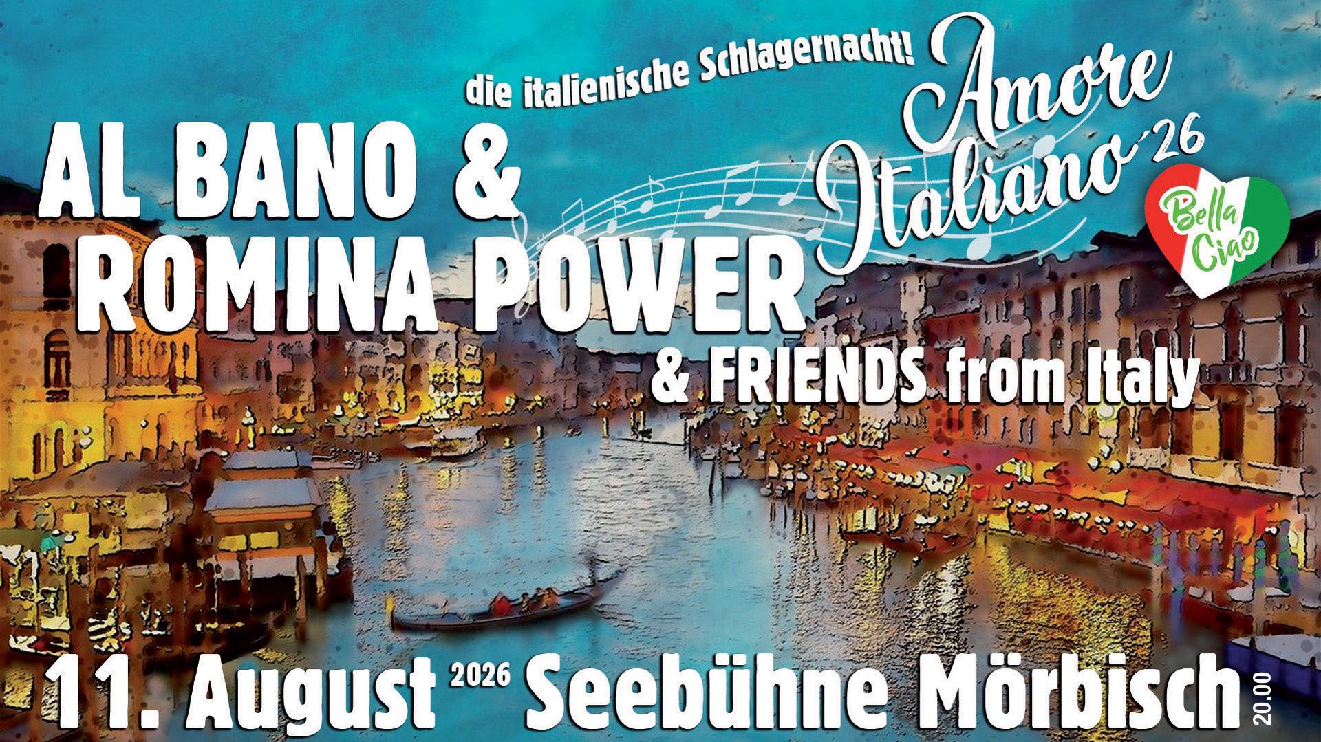 Die italienische Schlagernacht am 11. August 2026 @ Seebühne Mörbisch.