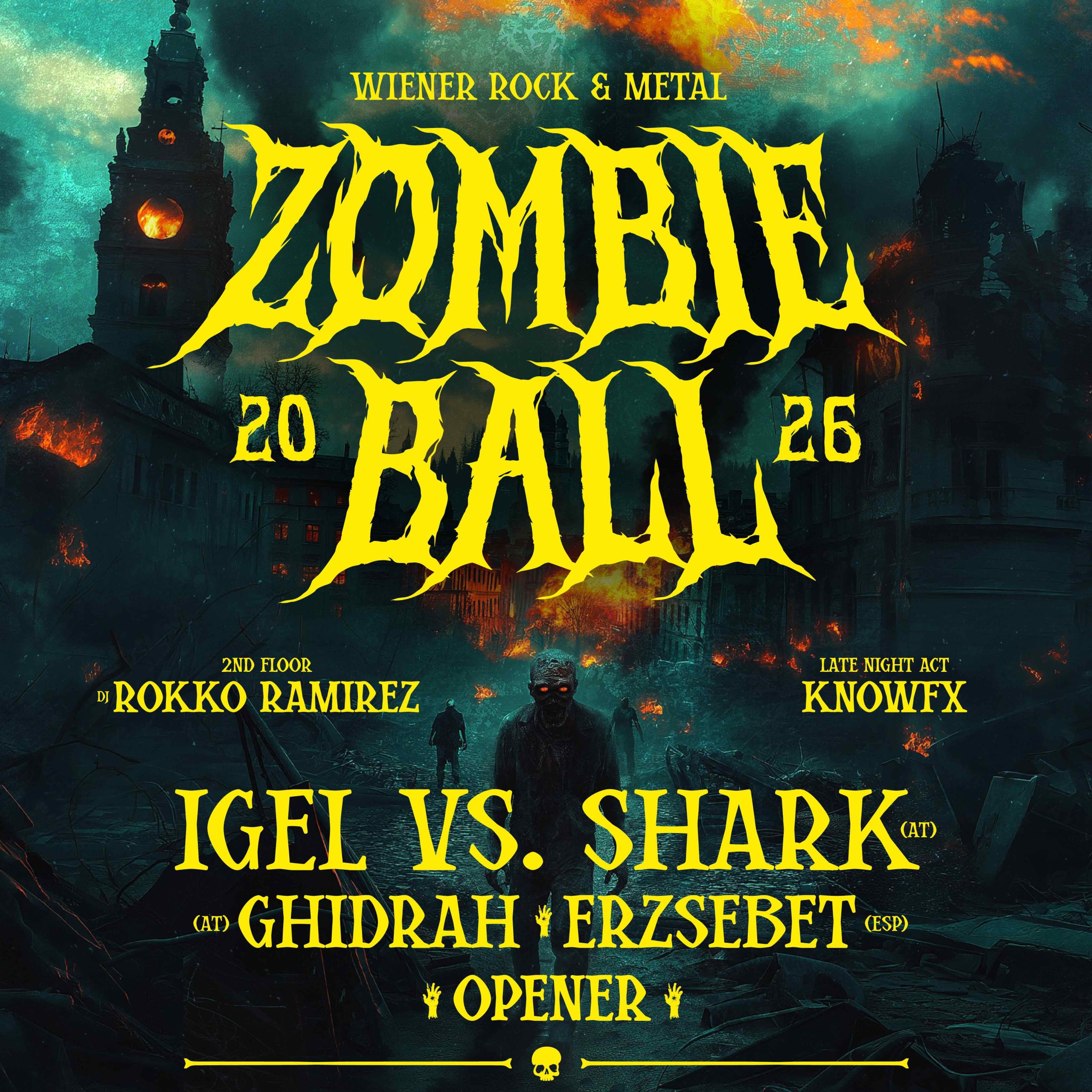 Wiener Rock & Metal Zombieball 2026 am 31. October 2026 @ Szene Wien.