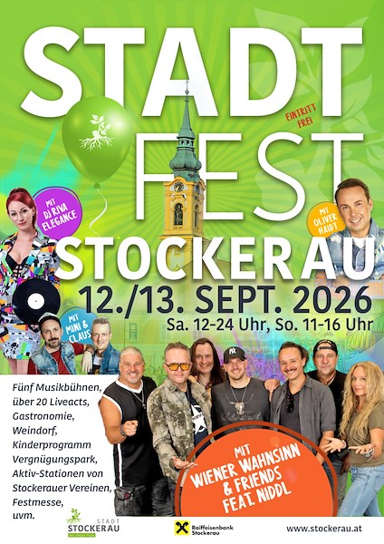 Stadtfest Stockerau 2026 am 12. September 2026 @ Stockerau.
