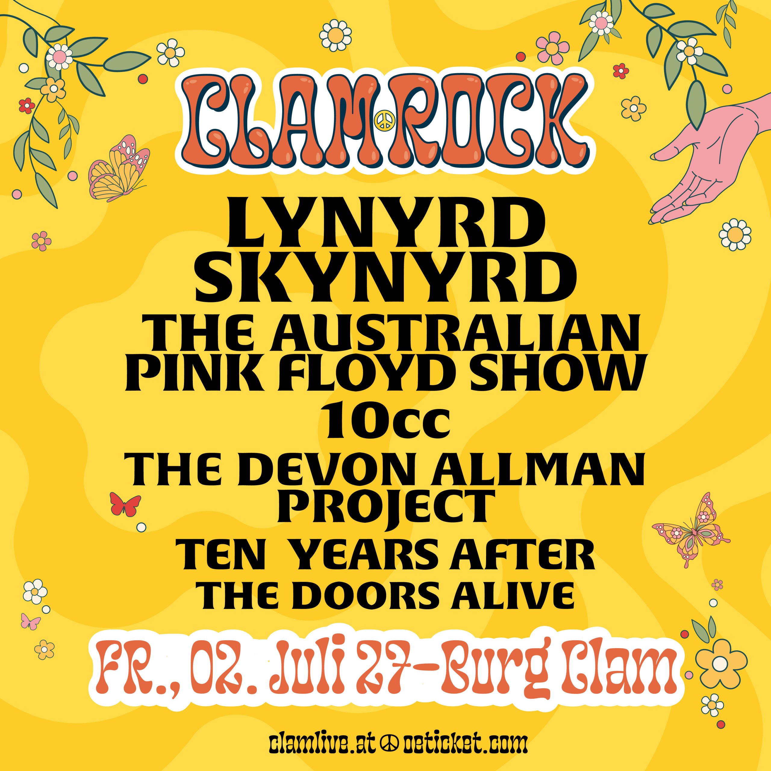Clam Rock 2027 am 2. July 2027 @ Burg Clam.