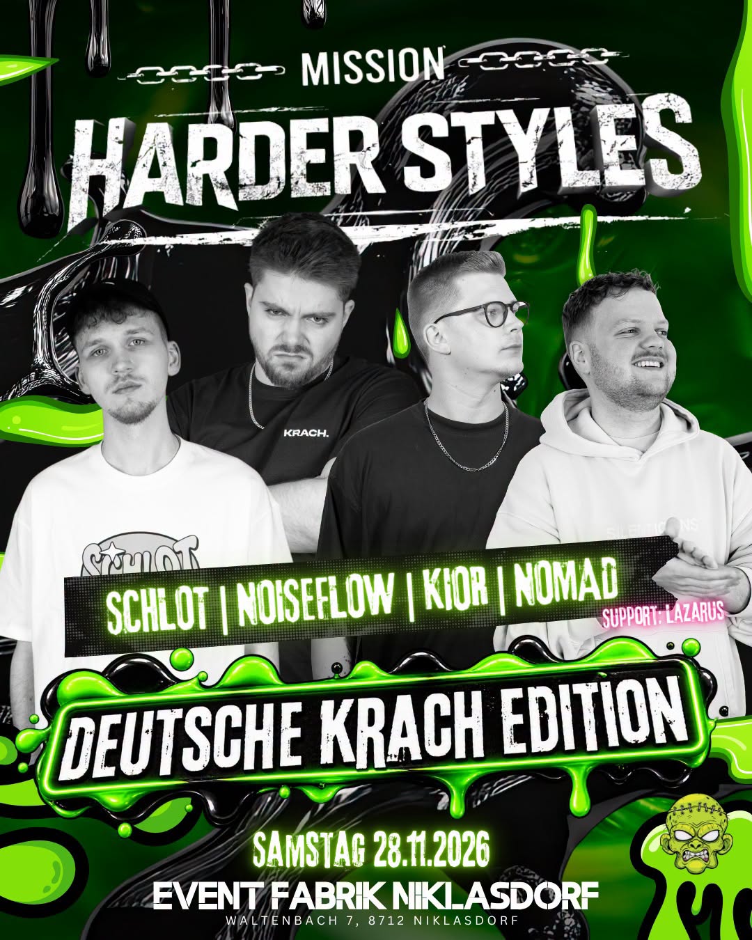 Mission Harderstyles - Deutsche Krach Edition am 28. November 2026 @ Event Fabrik Niklasdorf.