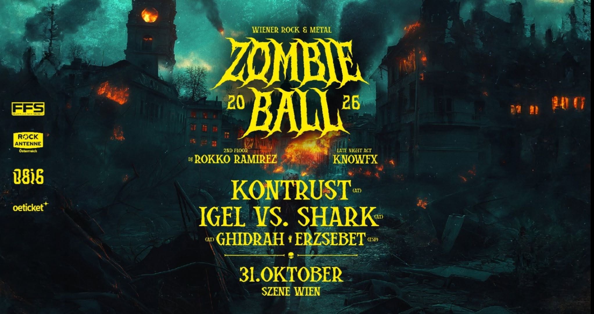 Wiener Rock & Metal Zombieball 2026 am 31. October 2026 @ Szene Wien.