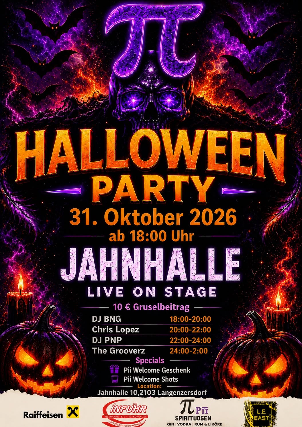Halloween Party am 31. October 2026 @ Jahnhalle.