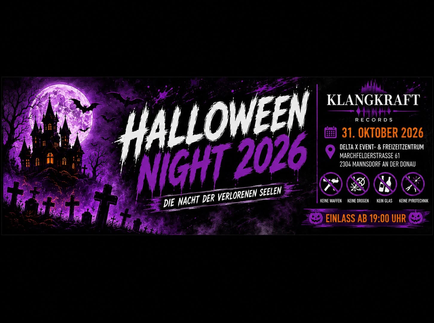 Halloween Night 2026 am 31. October 2026 @ Mannsdorf an der Donau.