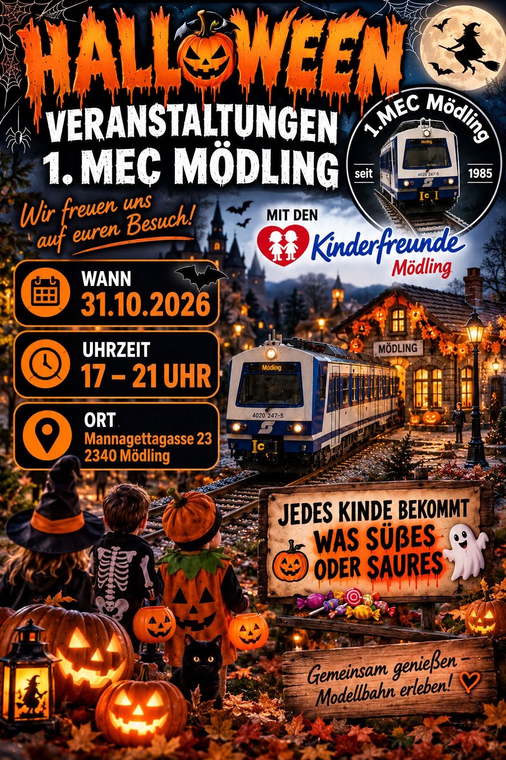 Halloween Fahrtag am 31. October 2026 @ Volksheim Josef Schöffel-Haus.