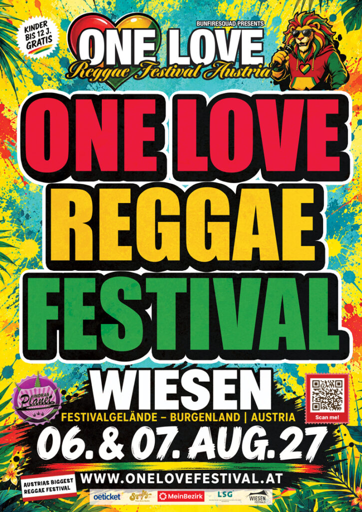 One Love Reggae Festival 2027 am 6. August 2027 @ Festivalgelände Wiesen.
