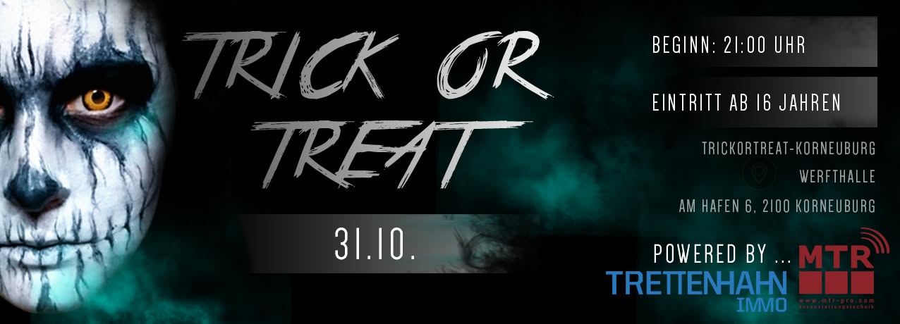 Trick or Treat am 31. October 2026 @ Werft Korneuburg.