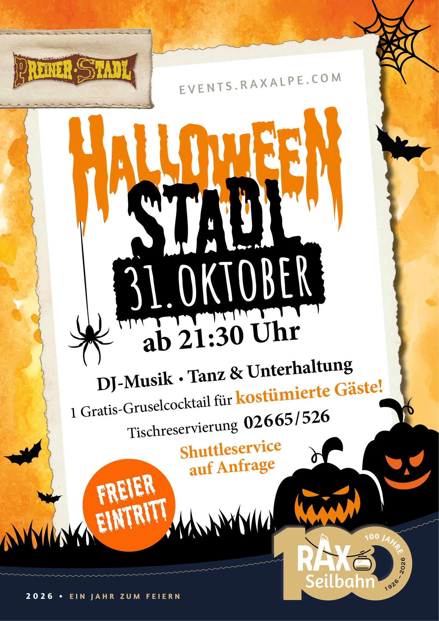 Halloween Stadl am 31. October 2026 @ Preiner Stadel.