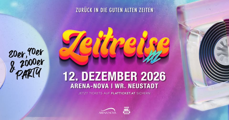 ZEITREISE XXL am 12. December 2026 @ Arena Nova.