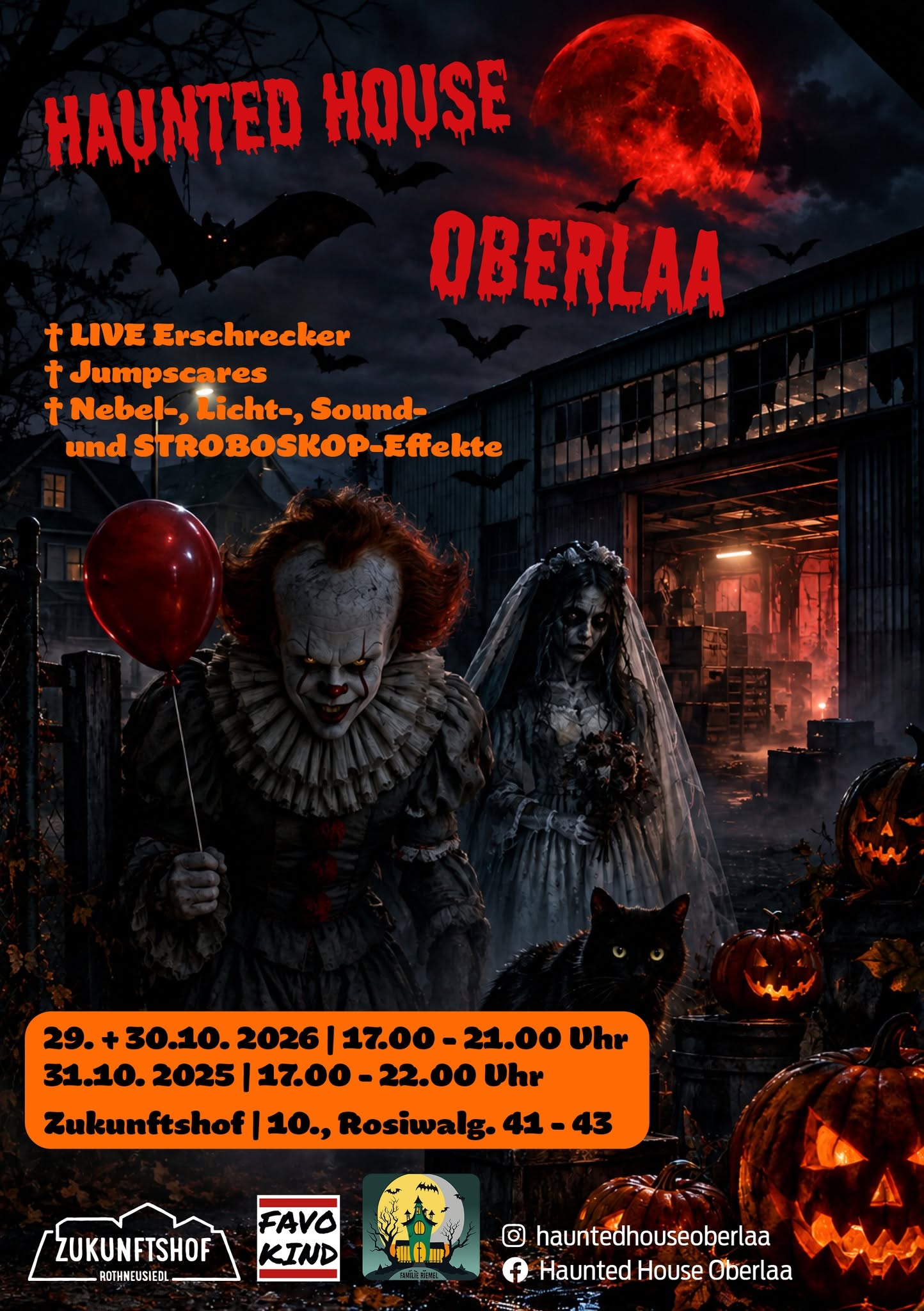 Haunted House Oberlaa am 31. October 2026 @ Zukunftshof.