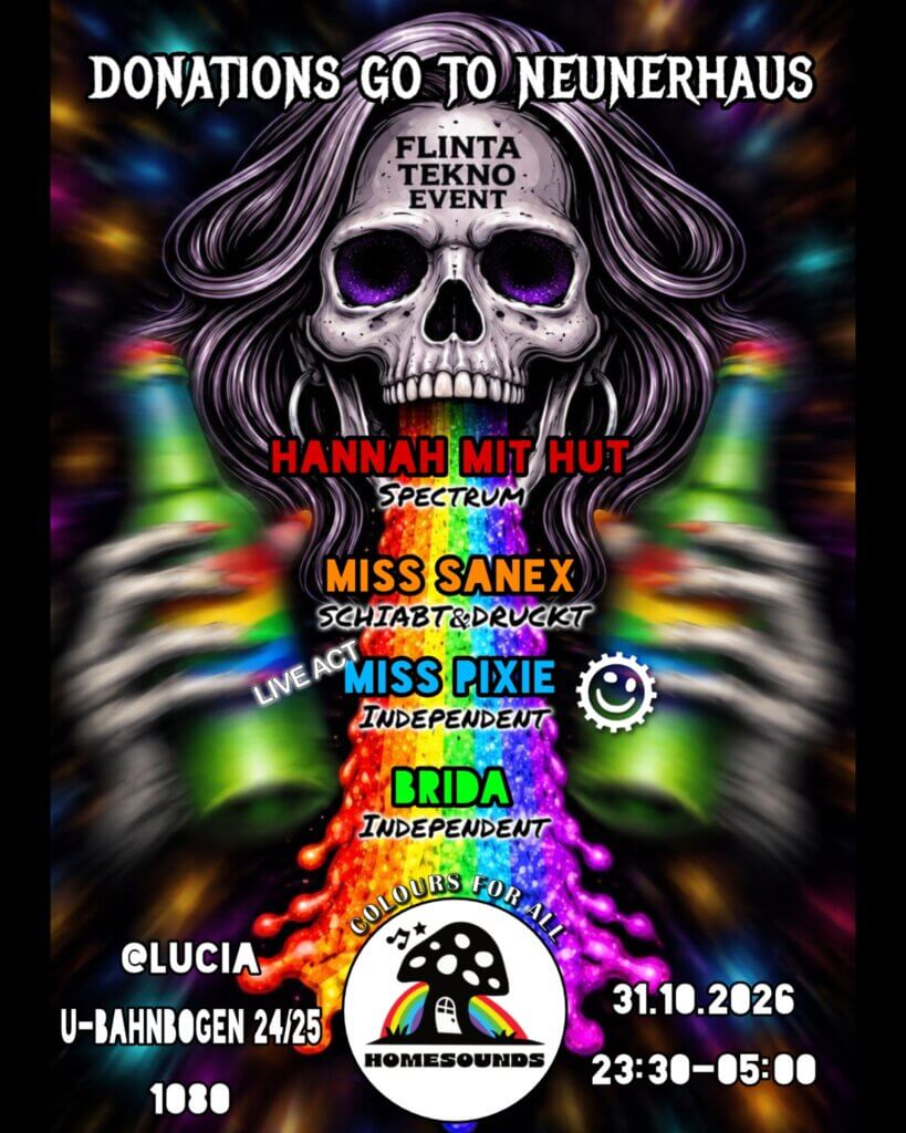 Homesounds am 31. October 2026 @ Lucia.