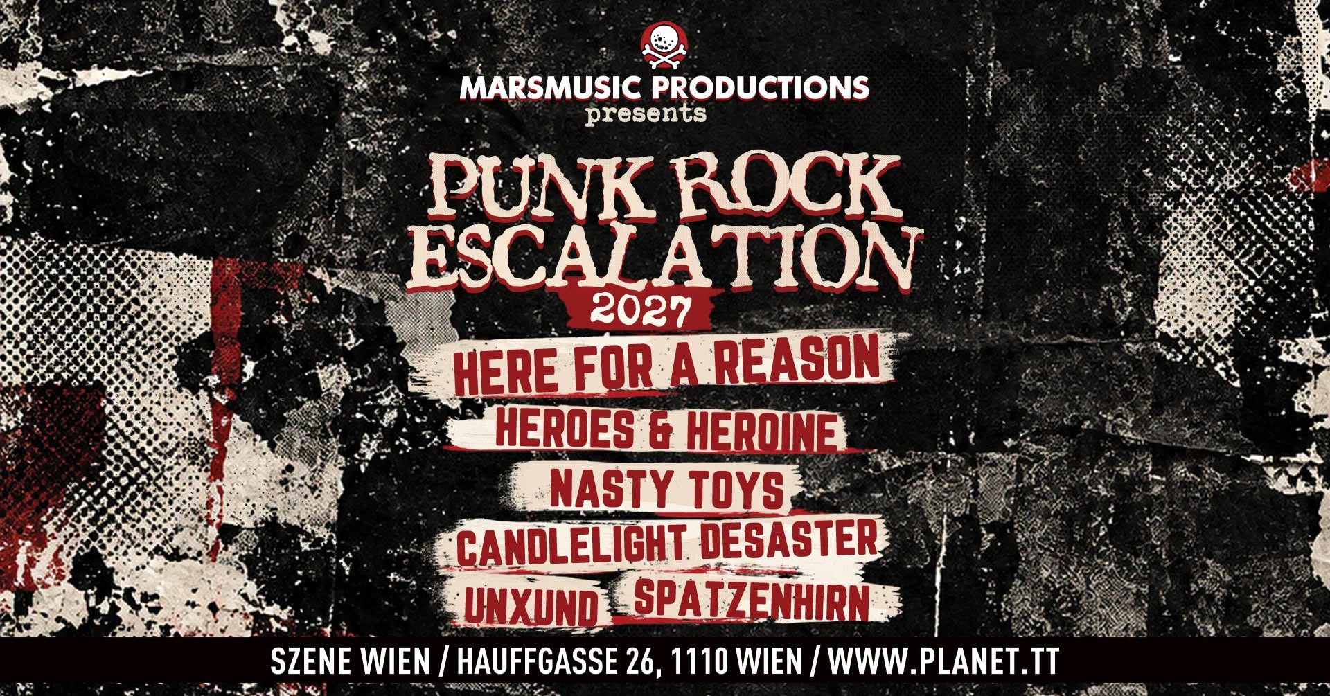 Punkrock Escalation 2027 am 9. April 2027 @ Szene Wien.