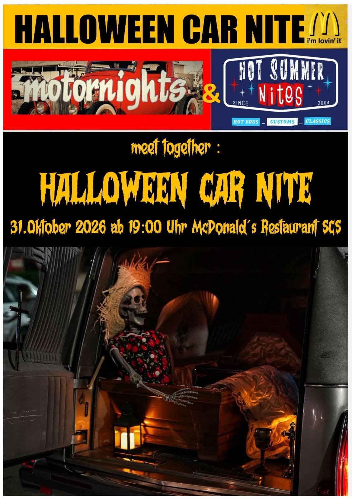 Halloween Car Nite am 31. October 2026 @ Westfield Shopping City Süd.