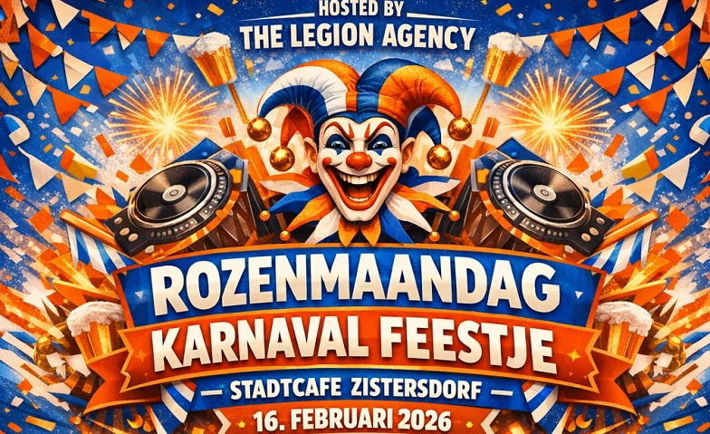 Rozenmaandag Karnaval Feestje am 16. February 2026 @ Stadtcafe Zistersdorf.