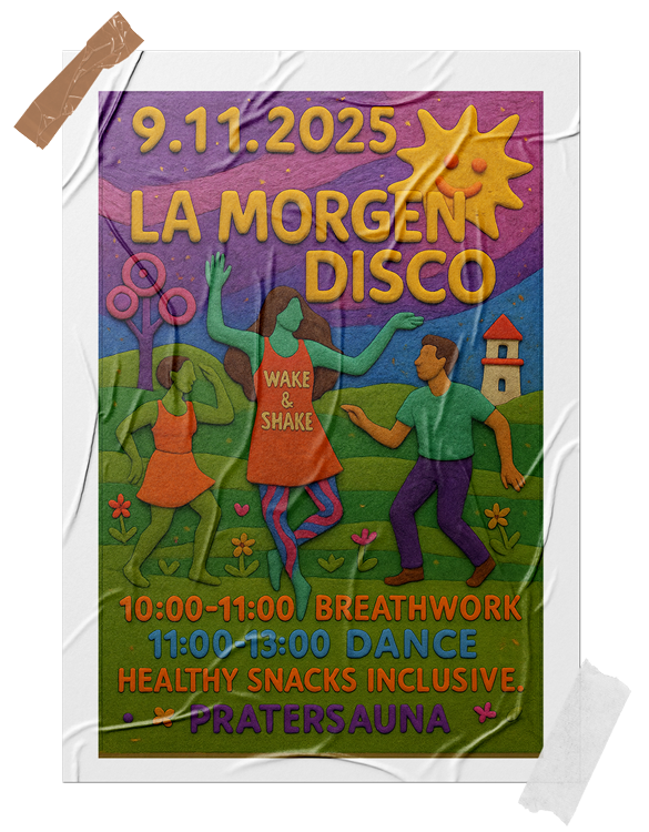 La Morgendisco am 9. November 2025 @ Pratersauna. La Morgendisco am 9. November 2025 @ Pratersauna.