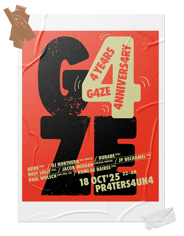 GAZE presents H4RVEST OF HE4RTS am 18. October 2025 @ Pratersauna. GAZE presents H4RVEST OF HE4RTS am 18. October 2025 @ Pratersauna.
