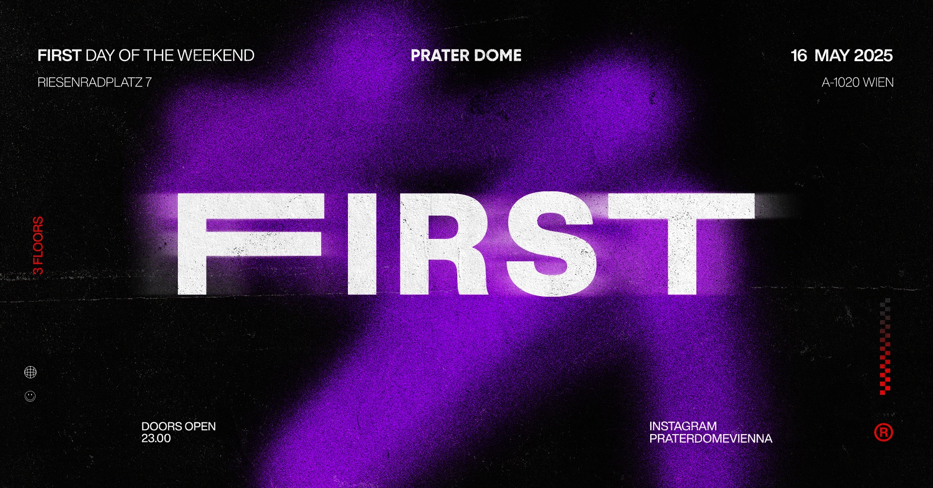 FIRST am 16. May 2025 @ Prater Dome. FIRST am 16. May 2025 @ Prater Dome.