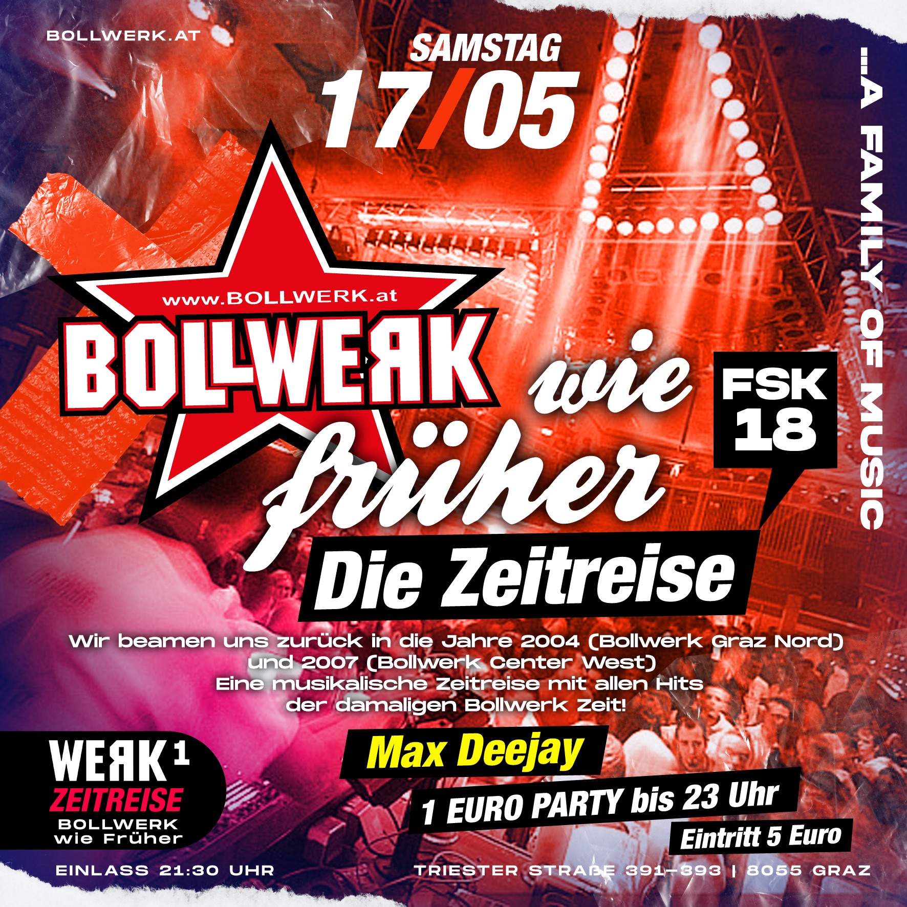 Wie FRÜHER!! am 17. May 2025 @ Bollwerk Graz. Wie FRÜHER!! am 17. May 2025 @ Bollwerk Graz.