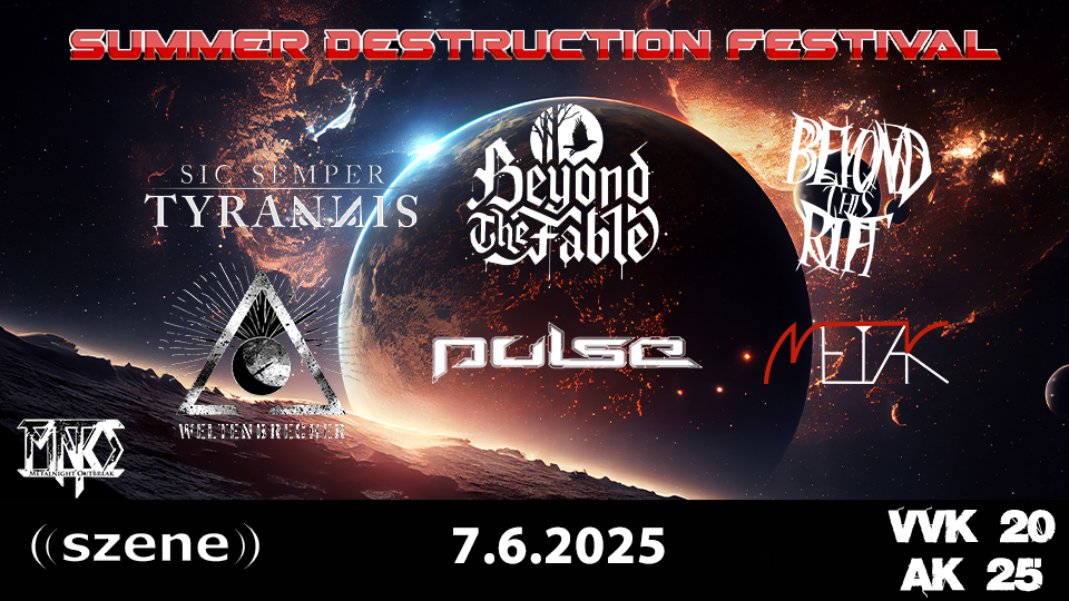 Summer Destruction Festival am 7. June 2025 @ Szene Wien. Summer Destruction Festival am 7. June 2025 @ Szene Wien.