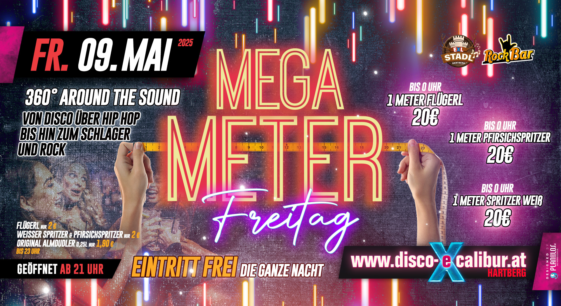 Mega Meter Freitag am 9. May 2025 @ Disco Excalibur - Hartberg. Mega Meter Freitag am 9. May 2025 @ Disco Excalibur - Hartberg.