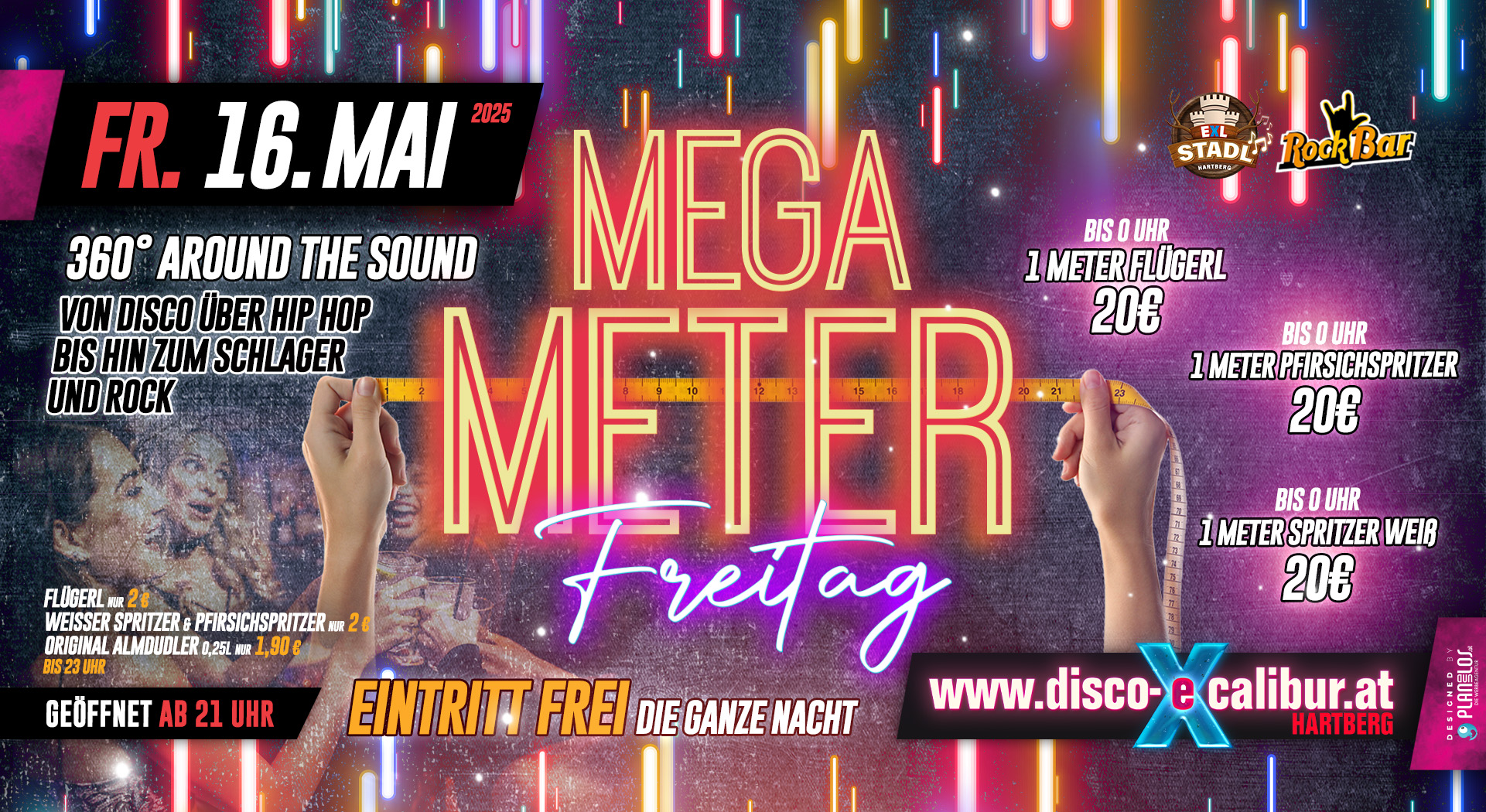 Mega Meter Freitag am 16. May 2025 @ Disco Excalibur - Hartberg. Mega Meter Freitag am 16. May 2025 @ Disco Excalibur - Hartberg.